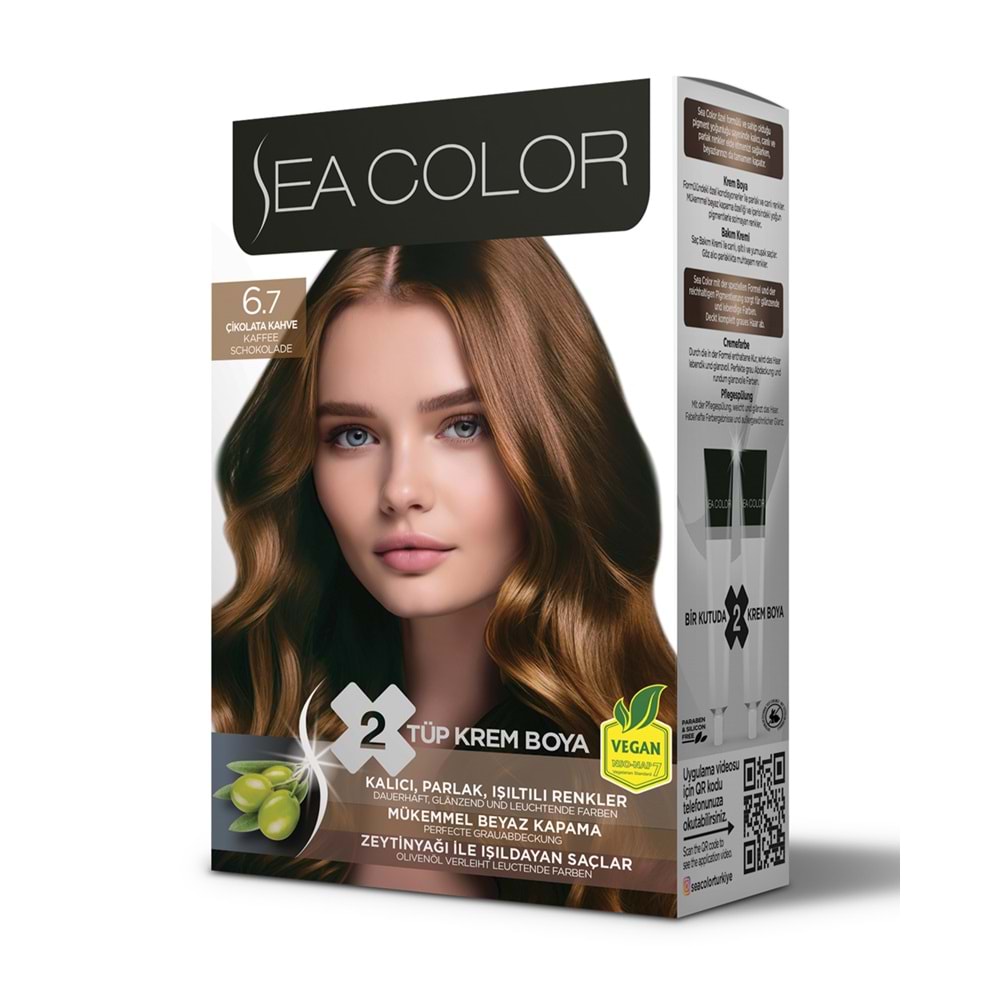SEA COLOR SAÇ BOYASI 6.7 ÇİKOLATA KAHVE*24LÜ