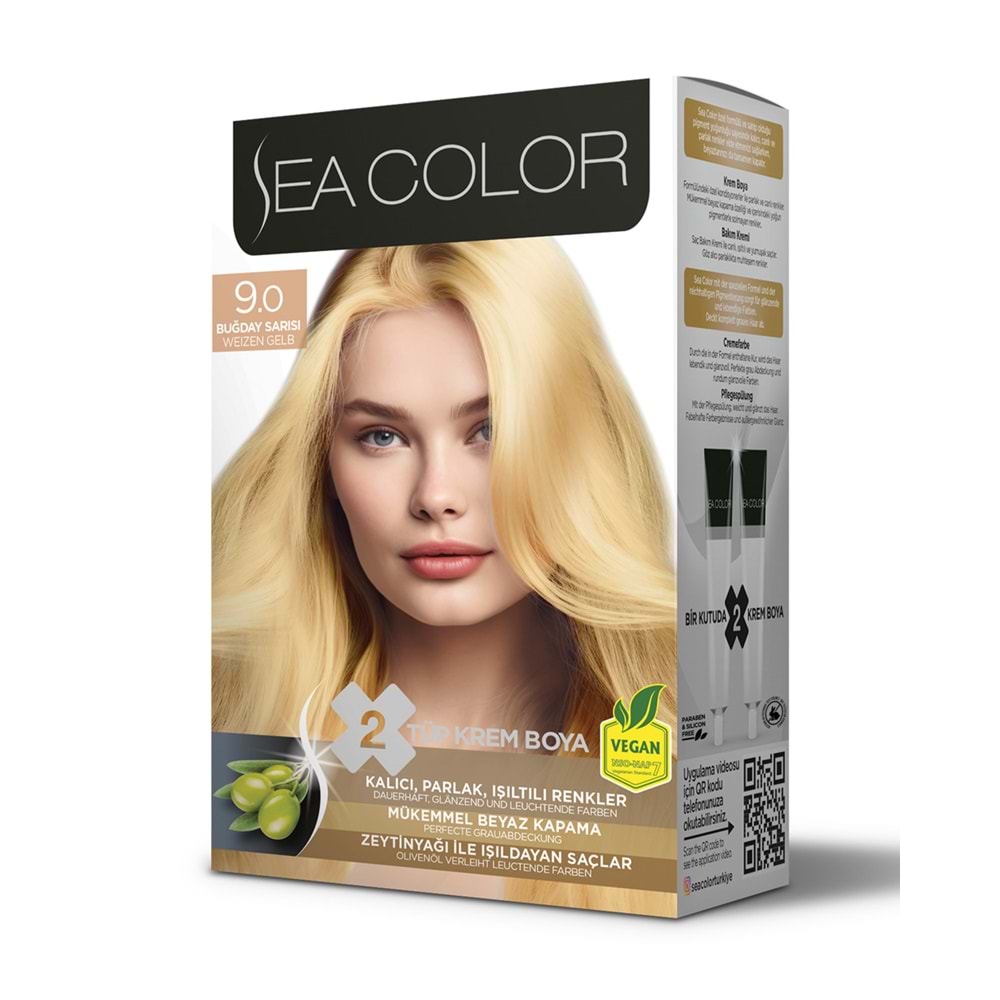 SEA COLOR SAÇ BOYASI 9.0 BUĞDAY SARISI*24LÜ