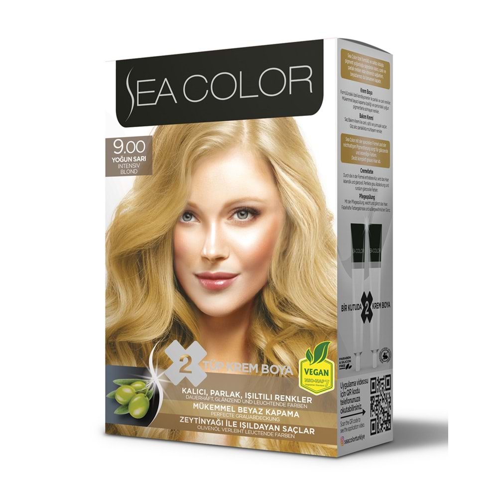 SEA COLOR SAÇ BOYASI 9.00 YOĞUN SARI*24LÜ