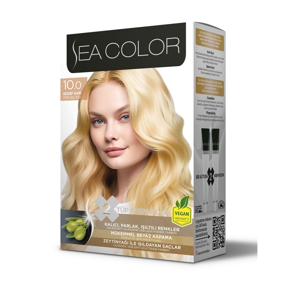 SEA COLOR SAÇ BOYASI 10.0 SEDEF SARI*24LÜ