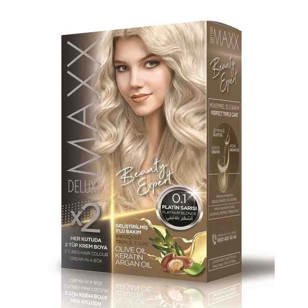 MAXX DELUXE SET SAÇ BOYASI 0.1 PLATİN SARISI*24LÜ