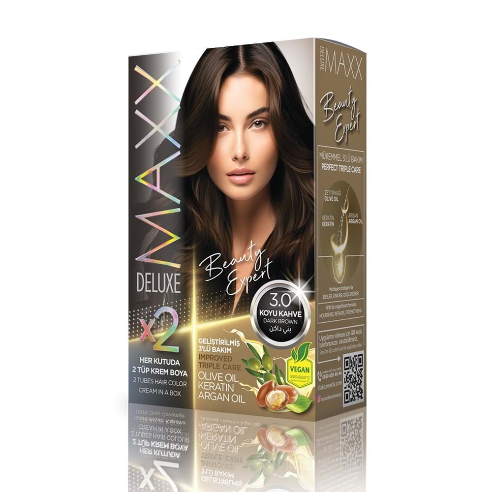 MAXX DELUXE SET SAÇ BOYASI 3.0 KOYU KAHVE *24LÜ