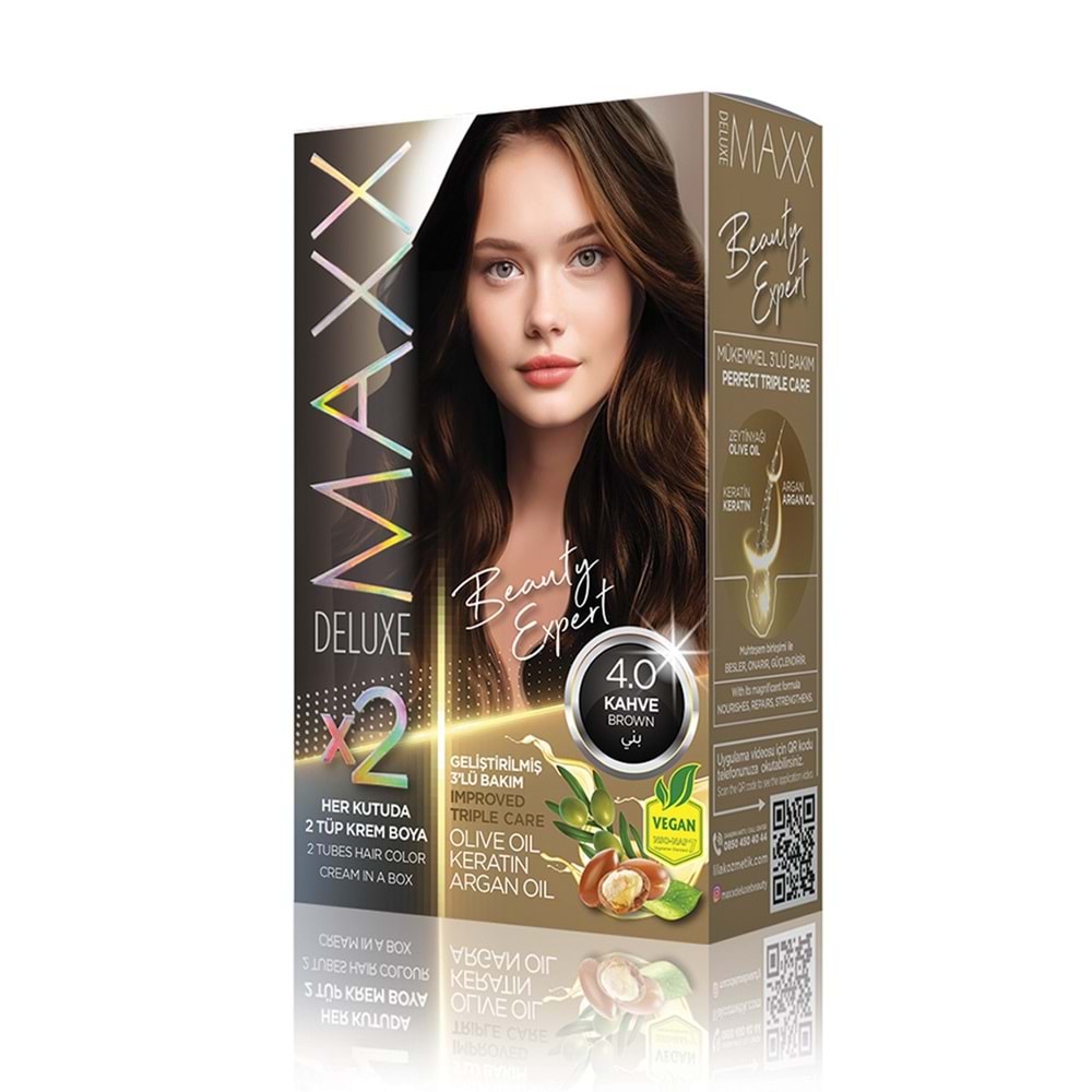 MAXX DELUXE SET SAÇ BOYASI 4.0 KAHVE*24LÜ