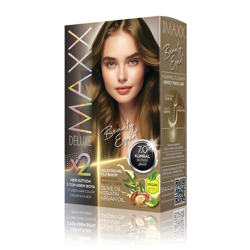MAXX DELUXE SET SAÇ BOYASI 7.0 KUMRAL*24LÜ