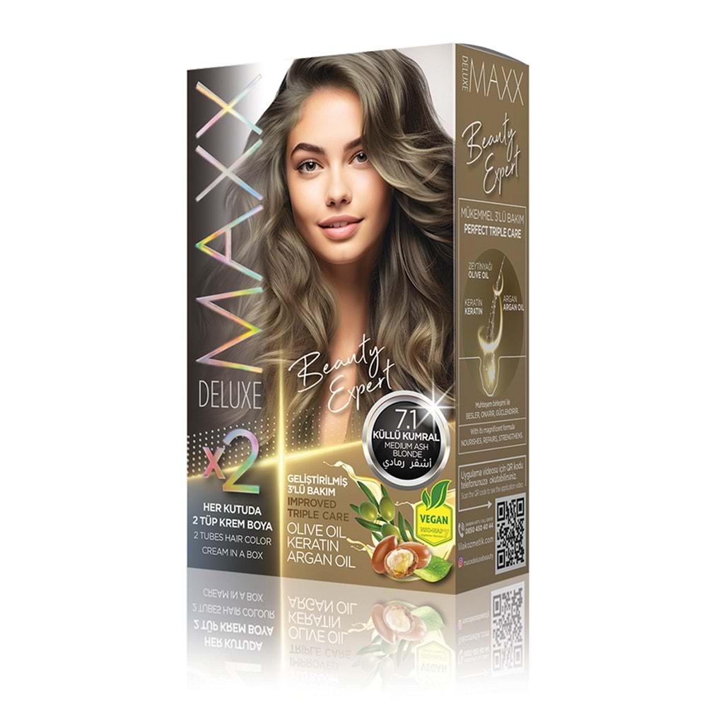 MAXX DELUXE SET SAÇ BOYASI 7.1 KÜLLÜ KUMRAL*24LÜ