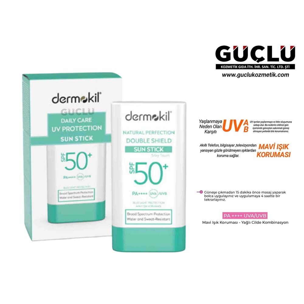DERMOKİL GÜNEŞ STICK 20GR GÜNLÜK BAKIM MAVİ IŞIK 2251*12Lİ