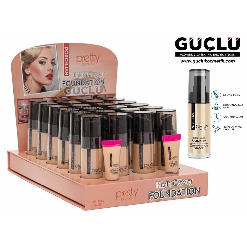 PRETTY B. FONDÖTEN HİGH COVER PB104A*24LÜ