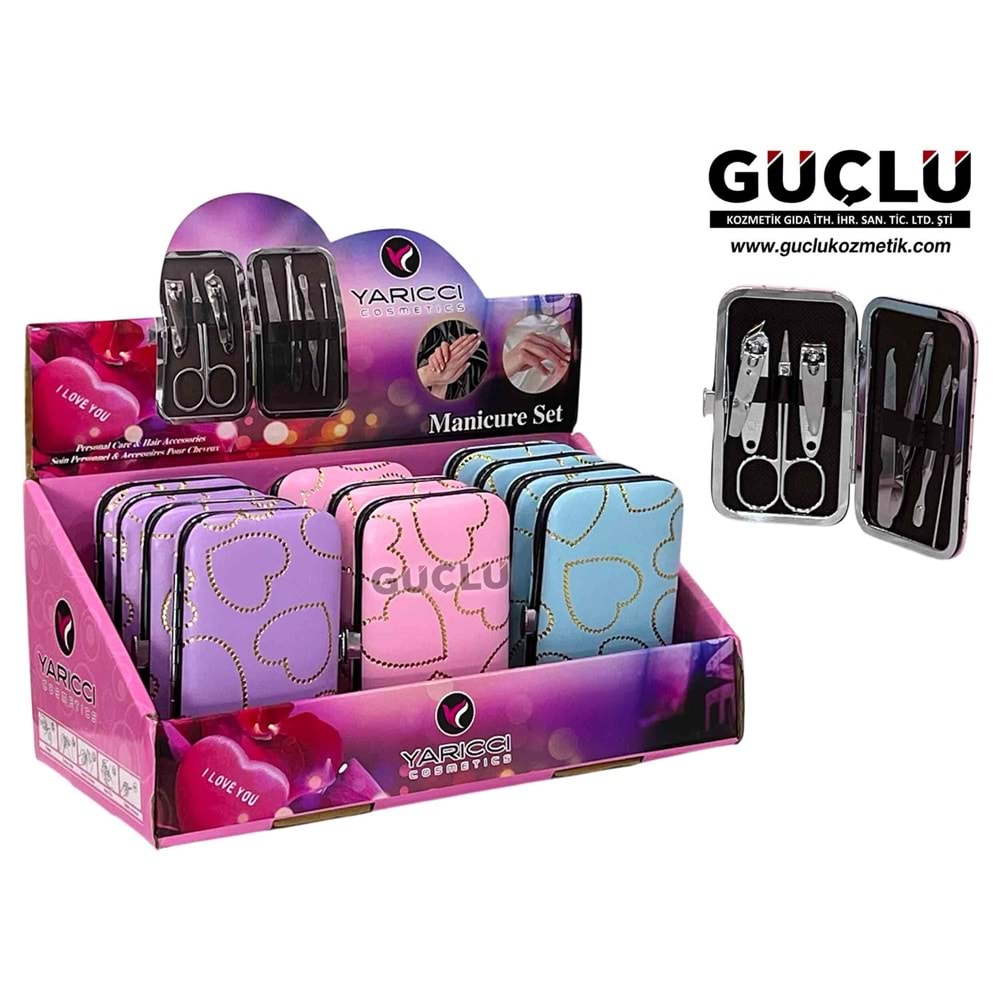 YARICCI MANİKÜR SETİ 7Lİ ÇANTALI YRC477B*12Lİ