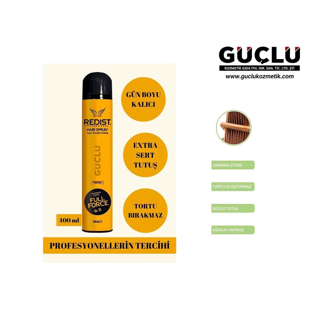 REDİST SAÇ SPREYİ 400ML FULL FORCE TURUNCU 6036*24LÜ
