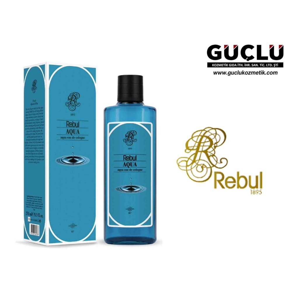 REBUL KOLONYA 250ML 80CC AQUA*12Lİ