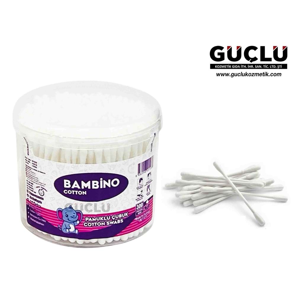 BAMBİNO KULAK ÇUBUĞU 300'LÜ YUVARLAK 1038*48Lİ
