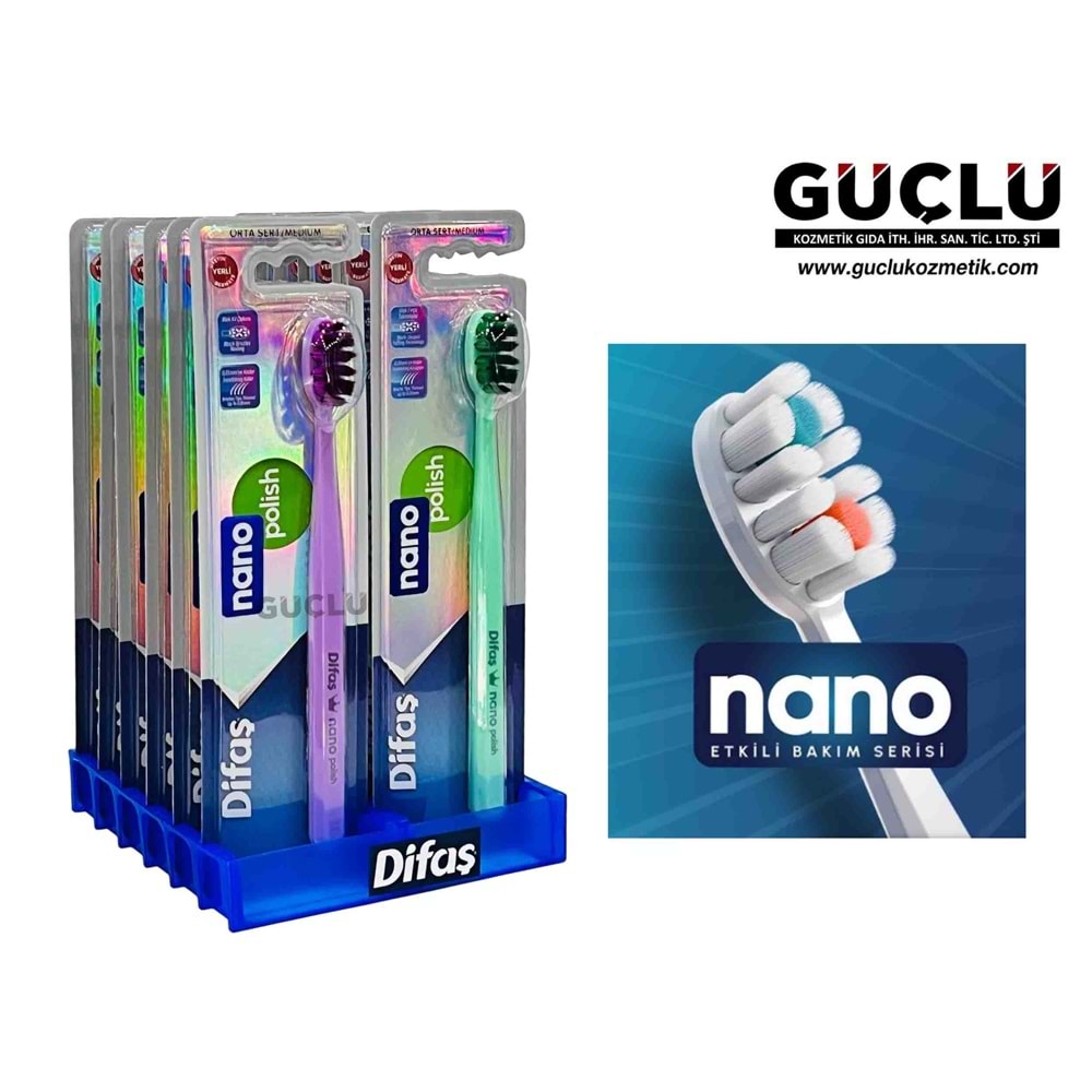 DİFAŞ DİŞ FIRÇASI NANO POLİSH 2736*12Lİ