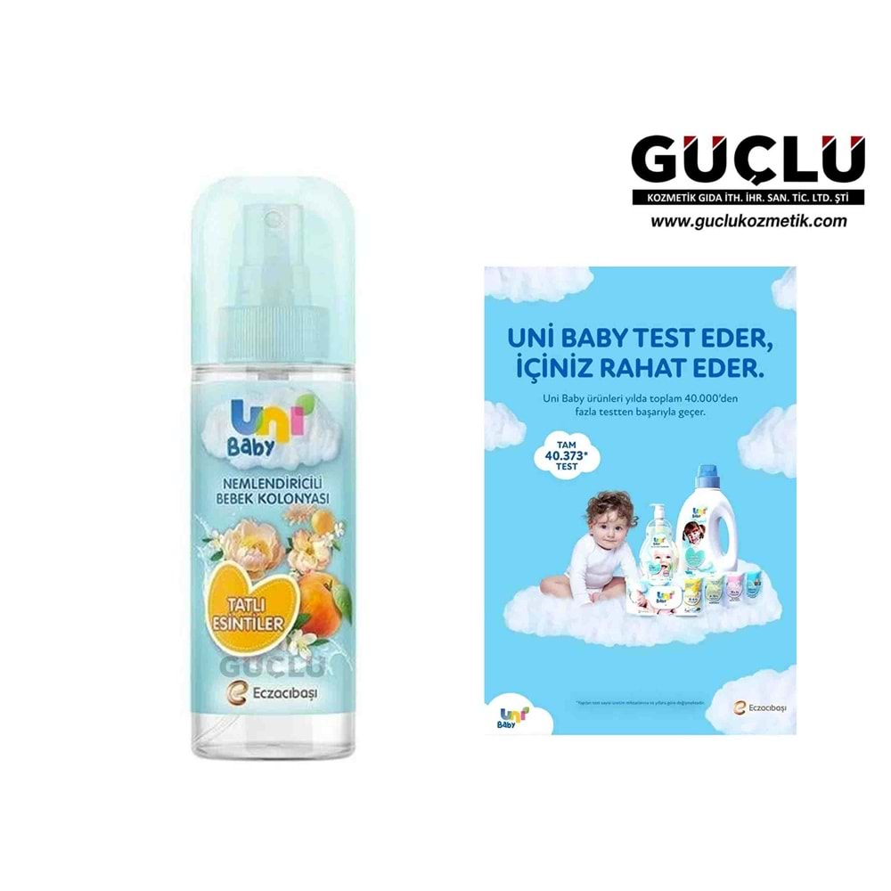 UNİ BABY BEBEK KOLONYASI 150ML TATLI ESİNTİLER 4522*6LI