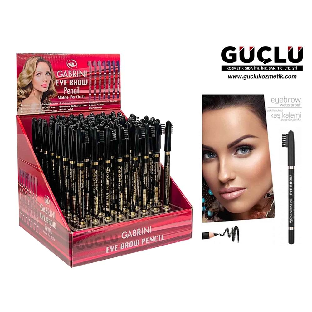GABRİNİ EYE BROW PENCİL GÖZ KALEMİ-KAŞ KALEMİ SİYAH NO:103*64LÜ