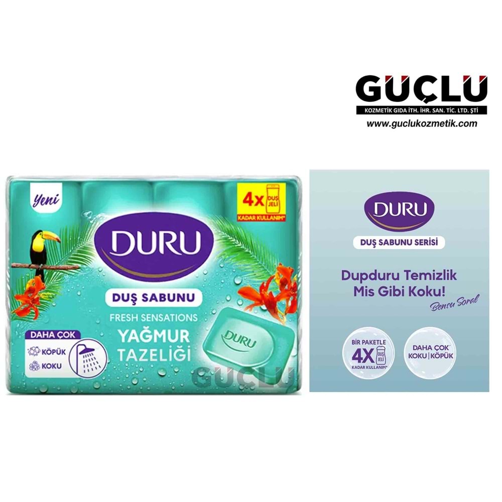 DURU DUŞ SABUNU 4LÜ 600GR YAĞMUR TAZELİĞİ 6442*18Lİ