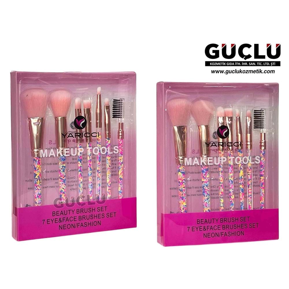 YARICCI MAKYAJ FIRÇA SETİ 7Lİ MAKEUP TOOLS YRC433*12Lİ