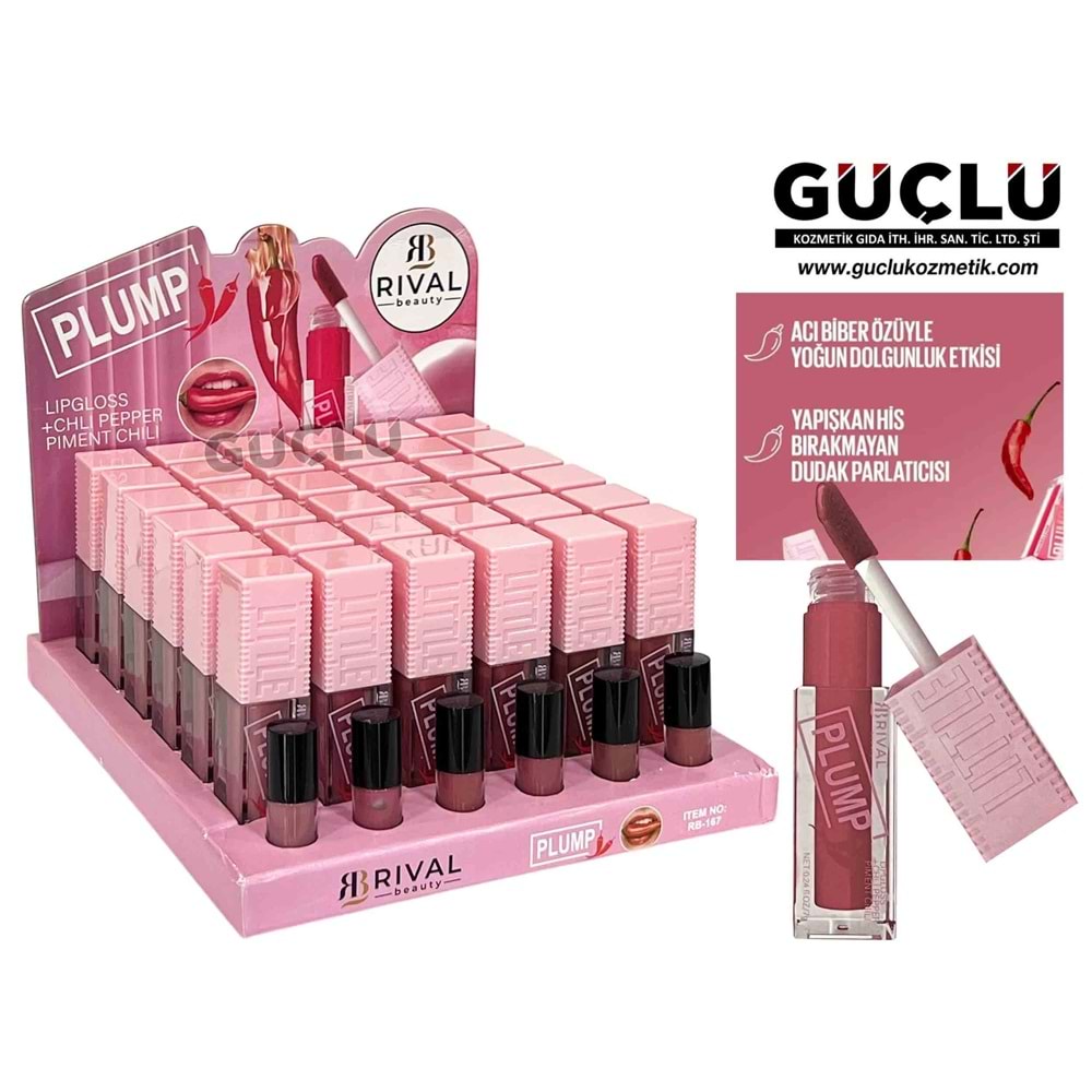 RİVAL LIP GLOSS PLUMP-ACI BİBERLİ RB167*36LI