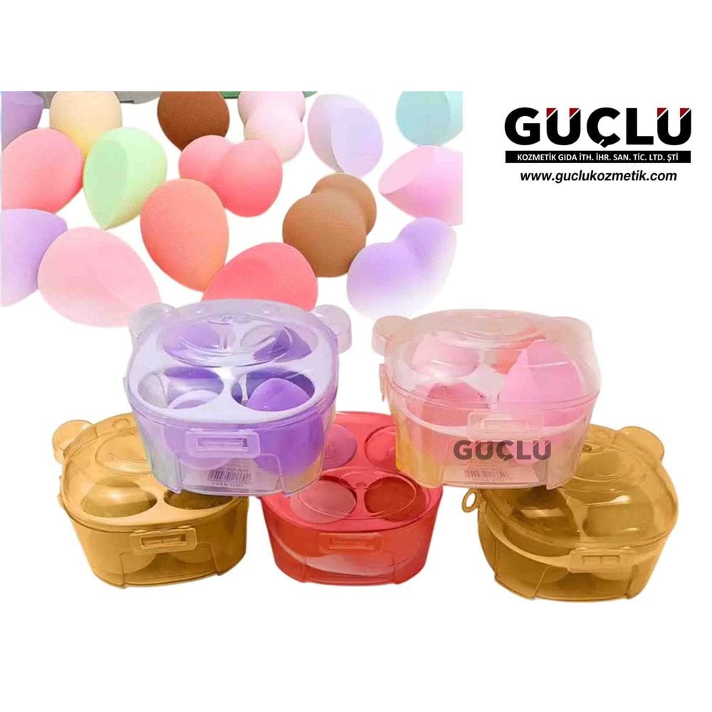 AMOUR A. MAKYAJ SÜNGERİ 4LÜ AYICIK TRK103*6LI