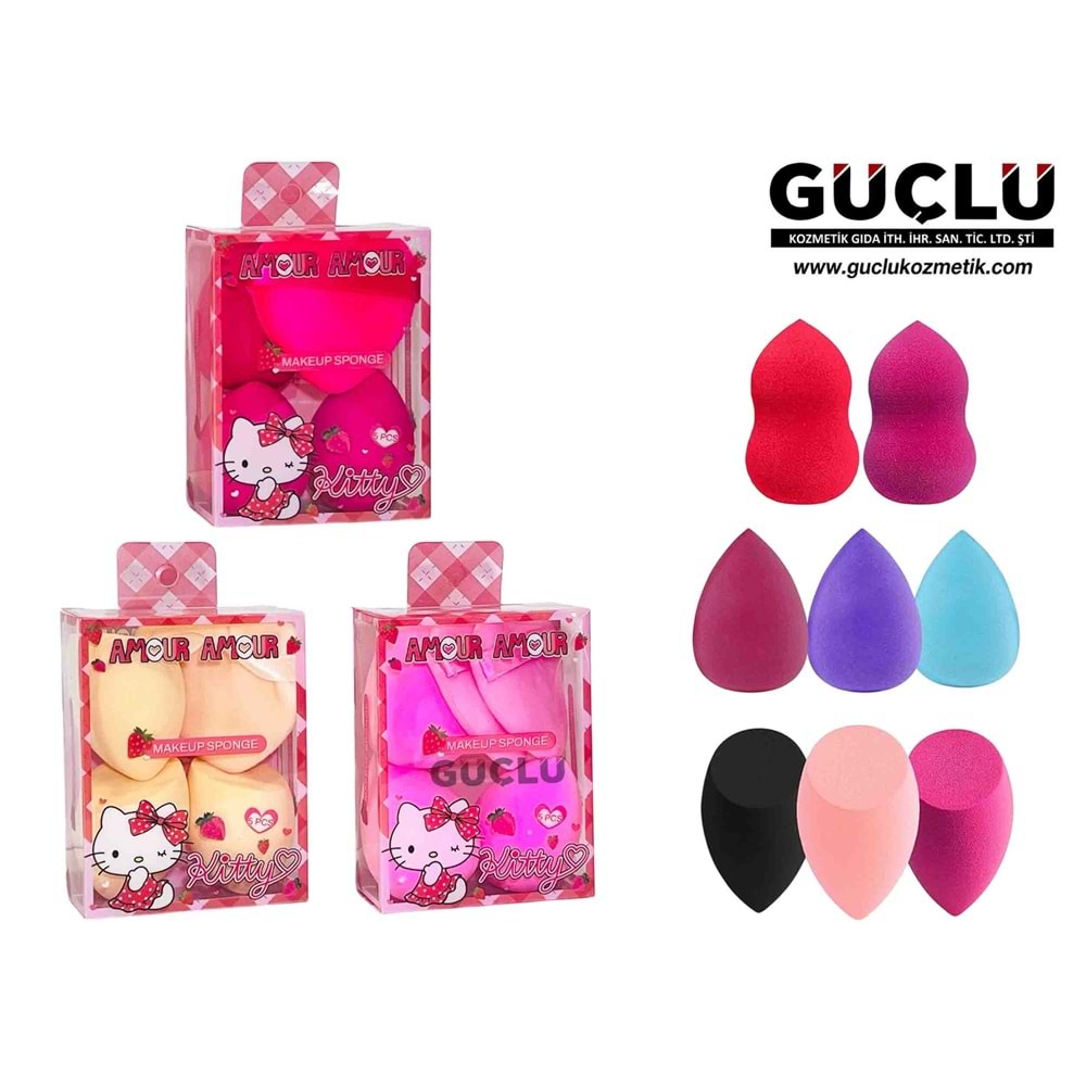 AMOUR A. MAKYAJ SÜNGERİ 5Lİ KİTTY TRK304*12Lİ