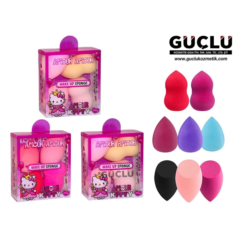 AMOUR A. MAKYAJ SÜNGERİ 4LÜ AMOUR KİTTY TRK205*12Lİ