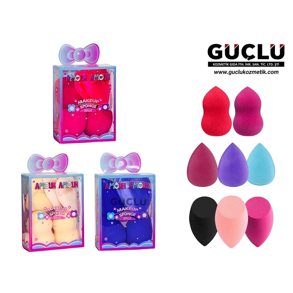 AMOUR A. MAKYAJ SÜNGERİ 5Lİ TRK305*12Lİ