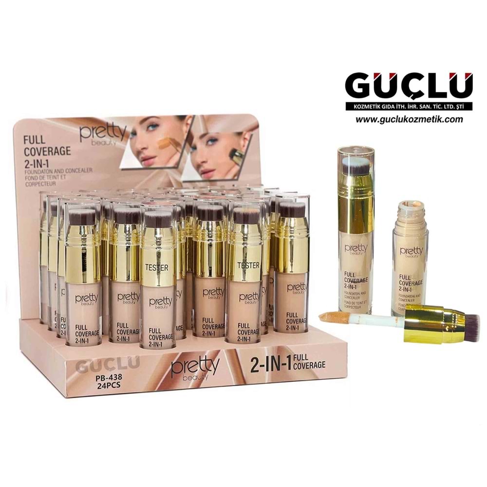 PRETTY B. CONCEALER FIRÇALI KAPATICI 2IN1 PB438*24LÜ