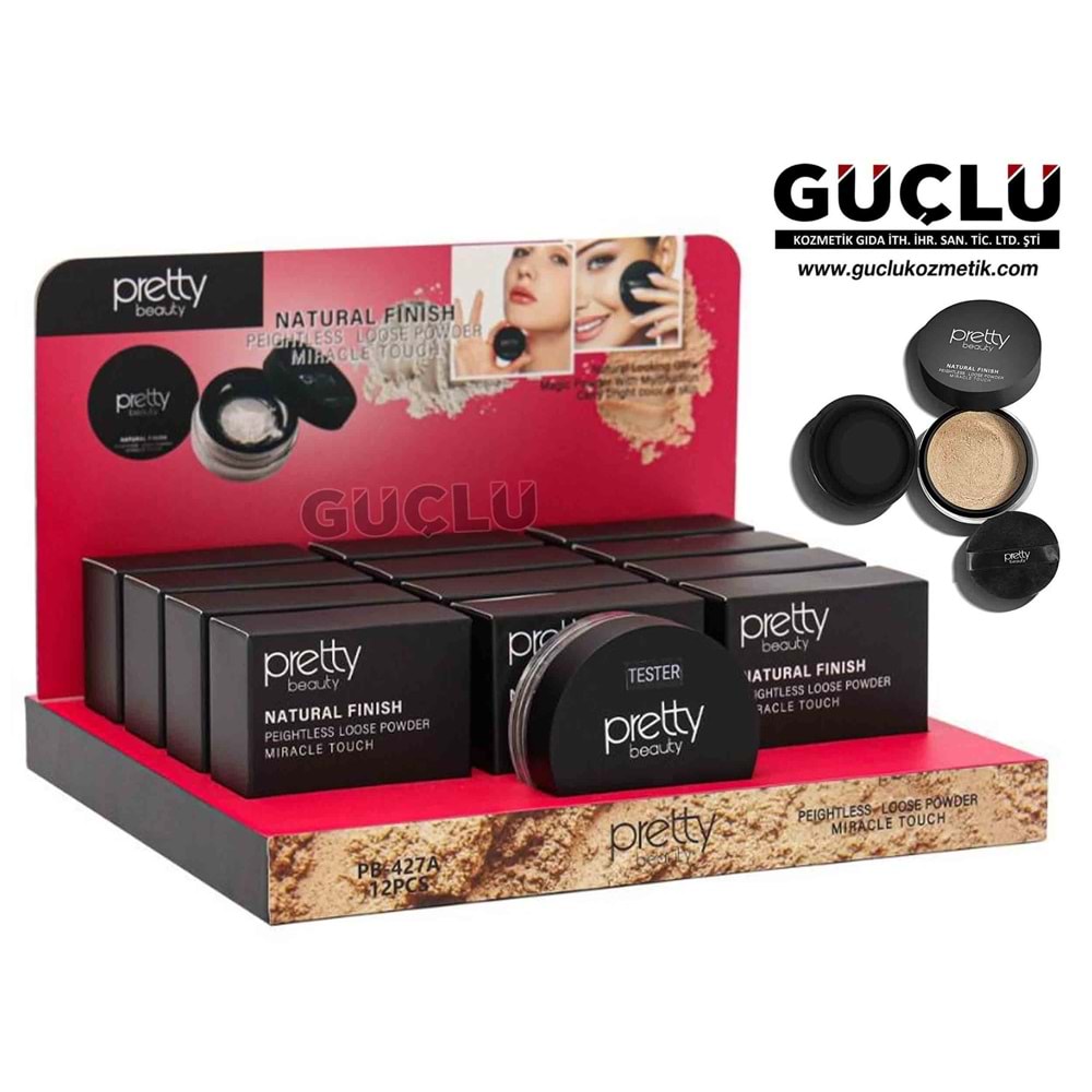 PRETTY B. PUDRA NATURAL FINISH MIRACLE TOUCH PB427B*12Lİ
