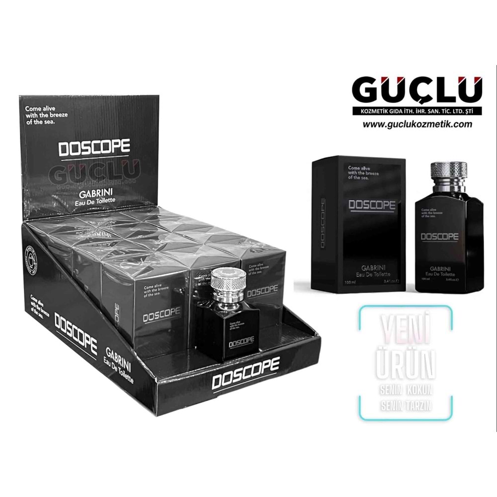 GABRİNİ EDT PARFÜM ERKEK 100ML DOSCOPE 2652*12Lİ