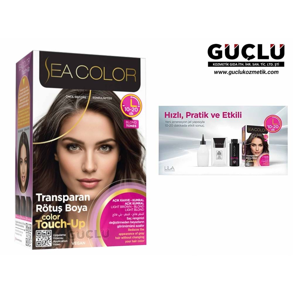 SEA COLOR TRANSPARAN RÖTUŞ BOYA AÇIK KAHVE-KUMRAL*24LÜ