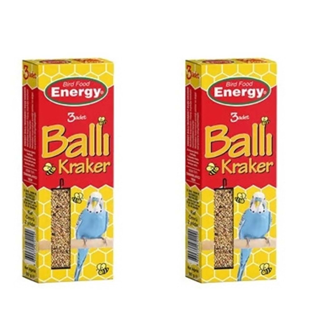 ENERGY BALLI MUHABBET KUŞU KRAKERİ 3'LÜ*36LI