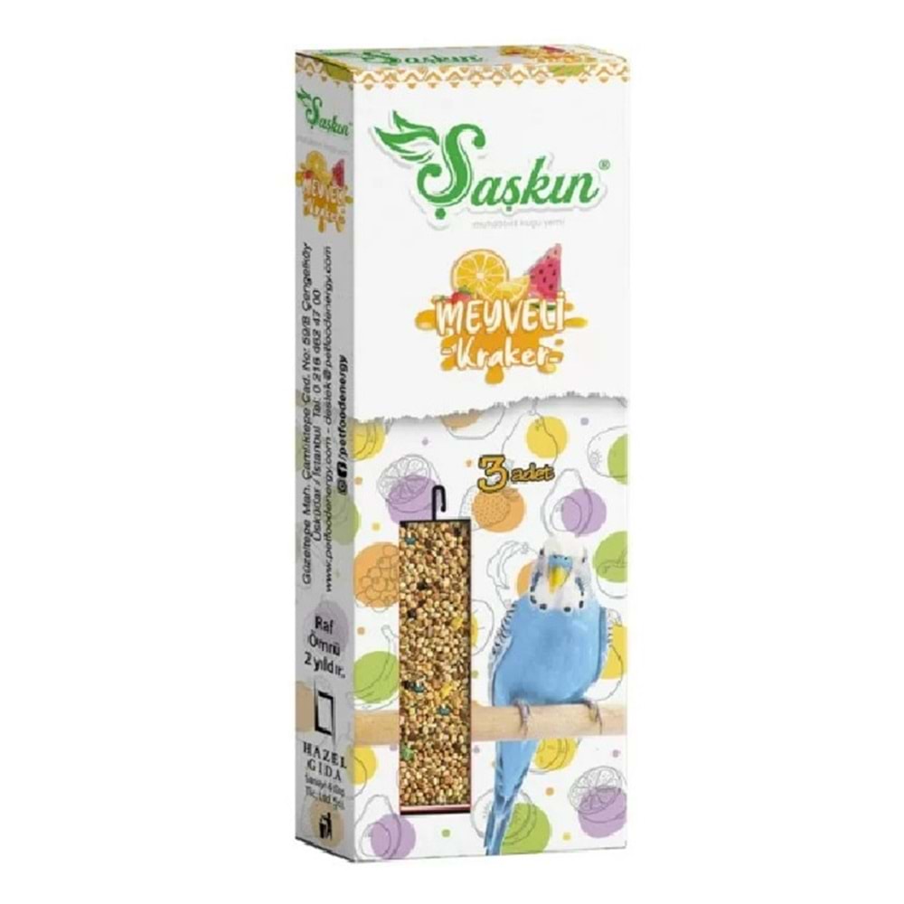 ENERGY ŞAŞKIN MEYVELİ MUHABBET KUŞU KRAKERİ 3'LÜ*36LI