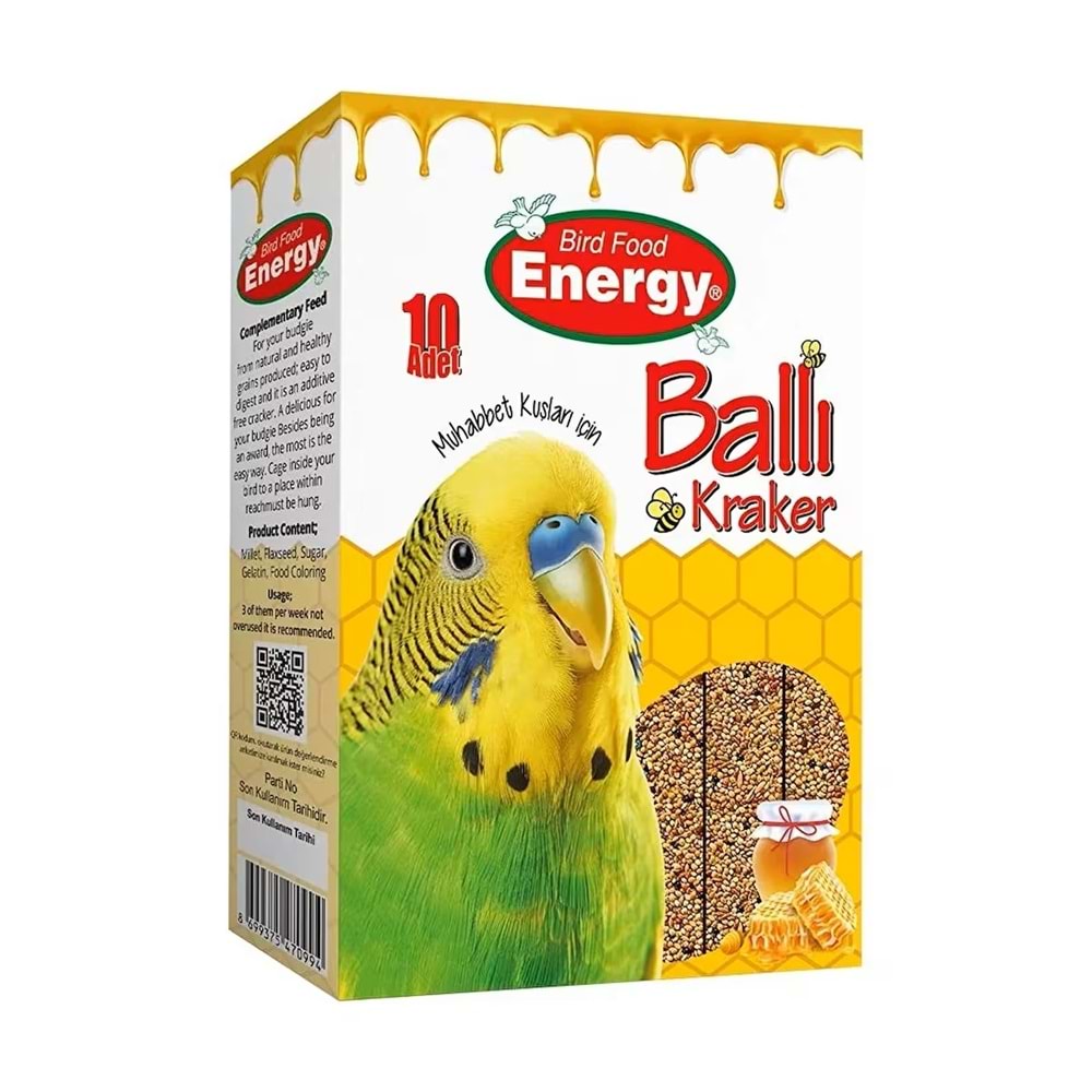 ENERGY BALLI MUHABBET KUŞU KRAKERİ 10'LU*25Lİ