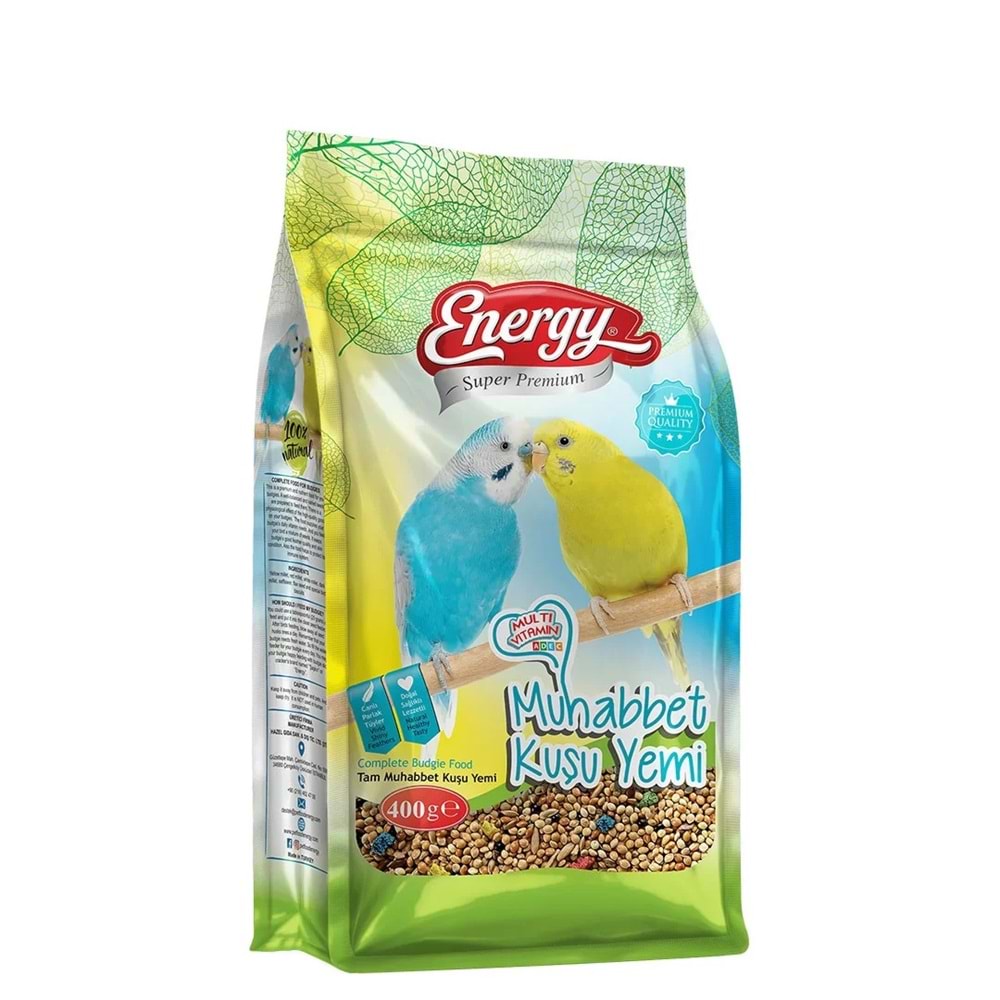ENERGY S. P. MUHABBET KUŞU YEMİ POŞET 400 G*12Lİ