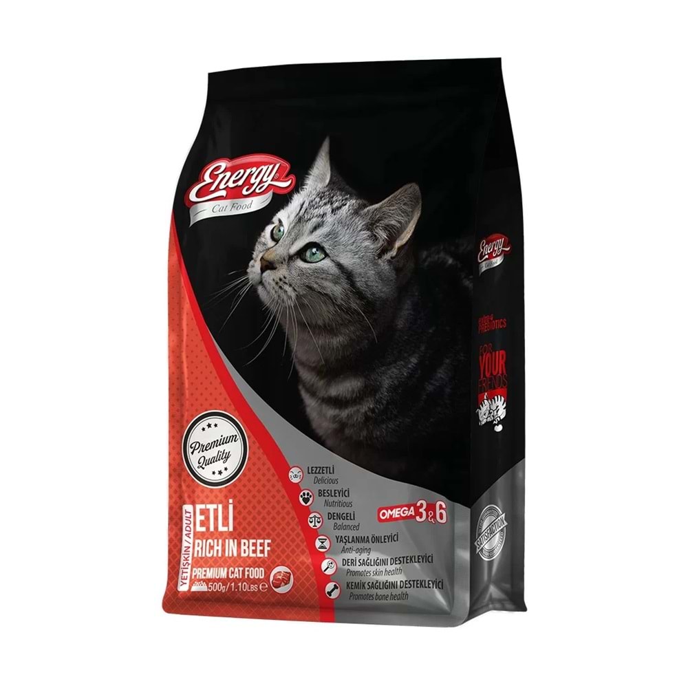 ENERGY C. F. SOMONLU YETİŞKİN KEDİ MAMASI 500 G*16LI