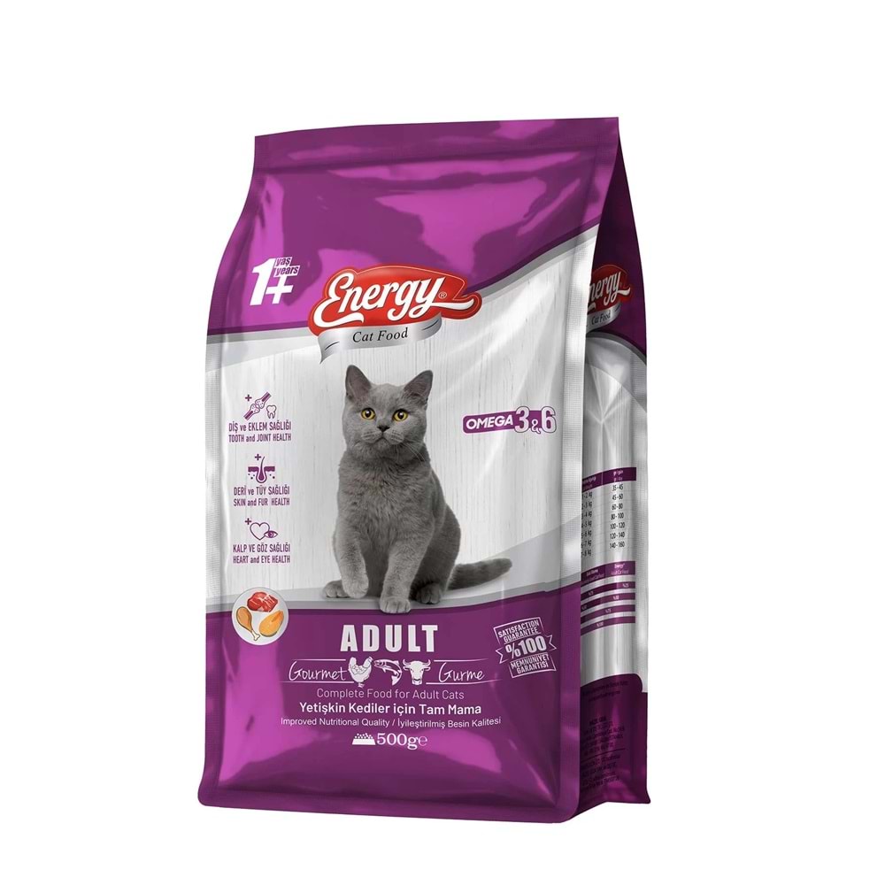 ENERGY C. F. GURME YETİŞKİN KEDİ MAMASI 500 G*16LI