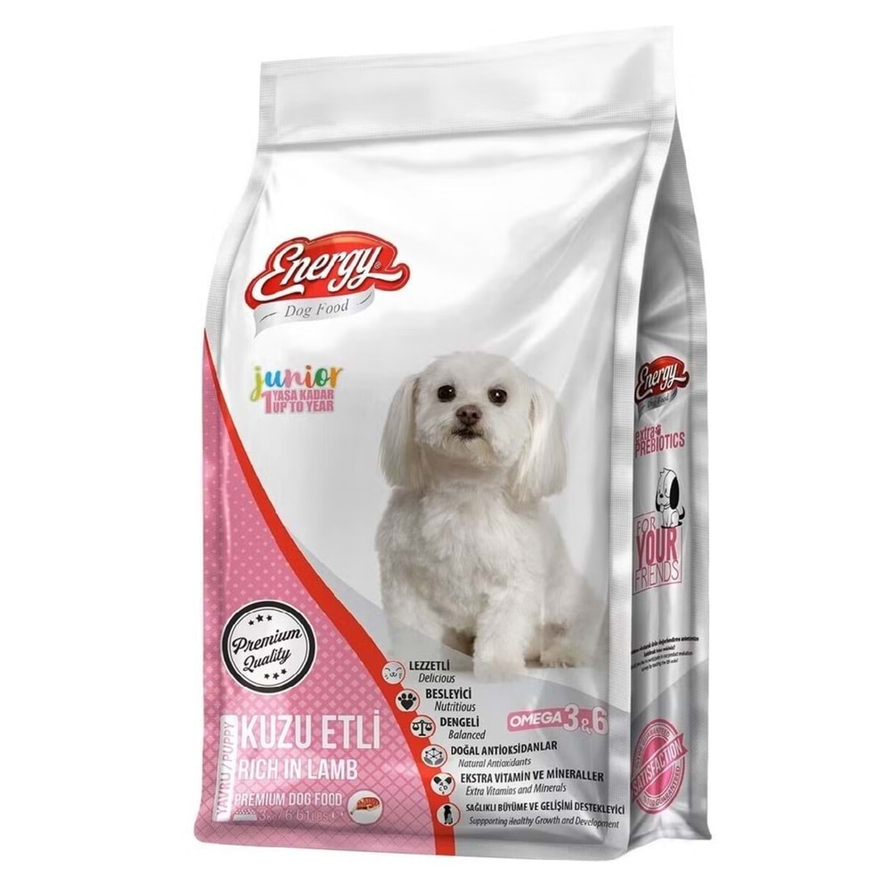 ENERGY D. F. KUZU ETLİ YAVRU KÖPEK MAMASI 3 KG*4Lİ