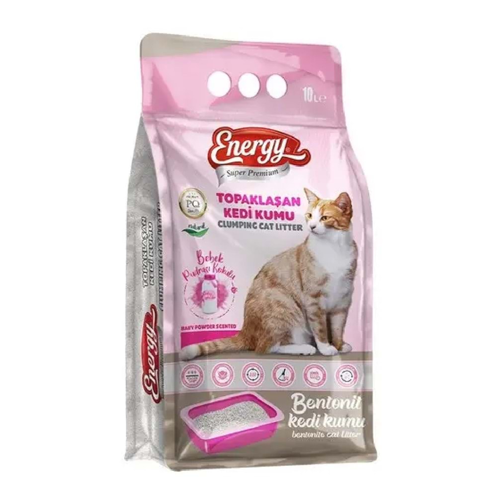ENERGY S. P. BENTONİT KEDİ KUMU PUDRA KOKULU 5 LT*4LÜ