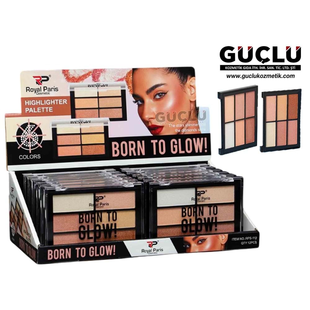 ROYAL P. FAR HIGHLIGHTER PALETTE BORN TO GLOW 6LI RPS112*12Lİ