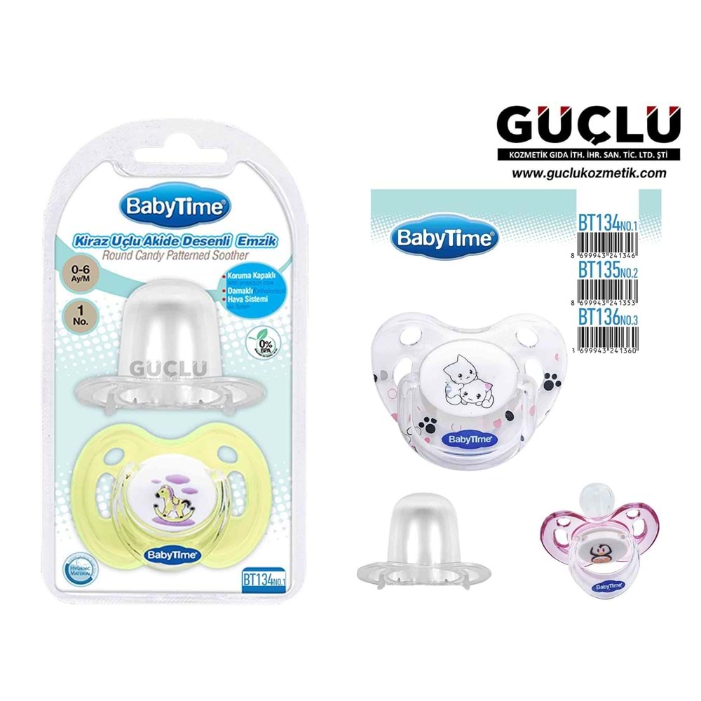 BABYTİME EMZİK G. D. SİLİKON DAMA. KORUY.KAP ŞEFFAF N.3 BT136-3*18Lİ