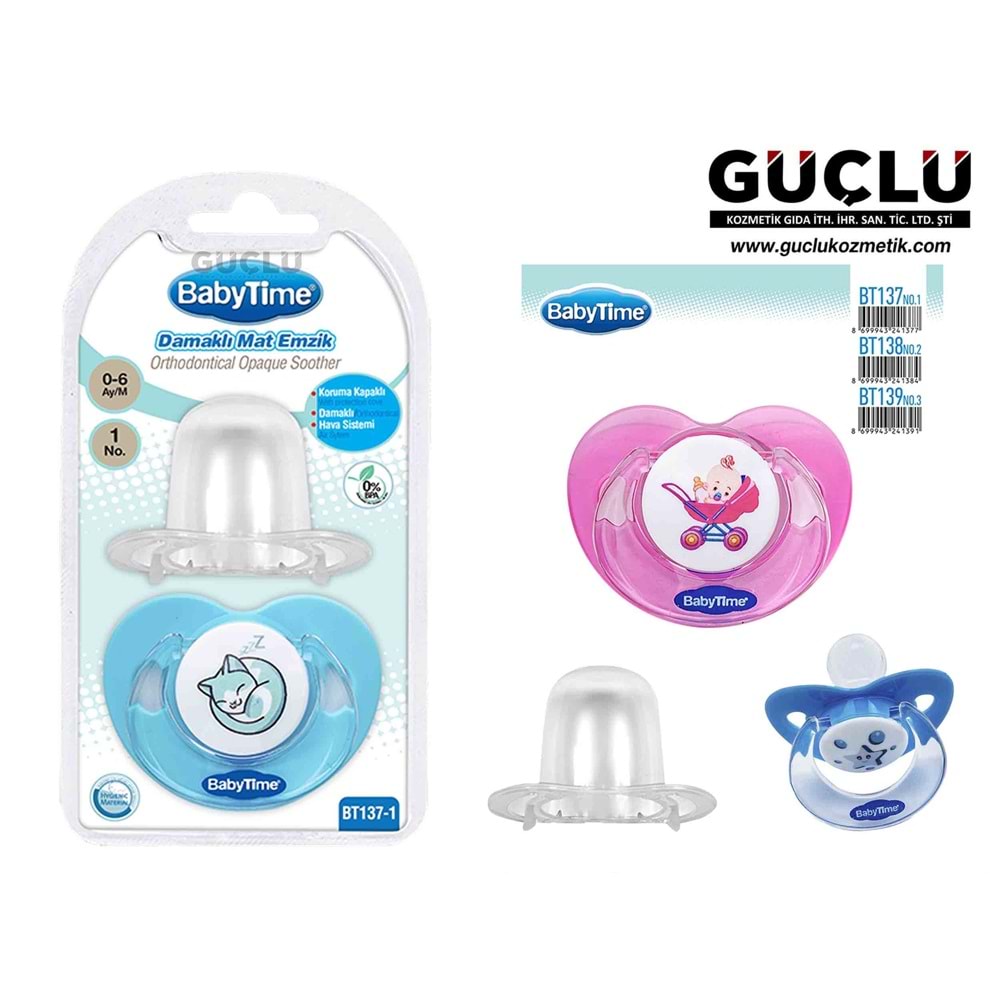 BABYTİME EMZİK GVD SİLİKON DAMAK KORYC.KAP MAT BT139-3*18Lİ