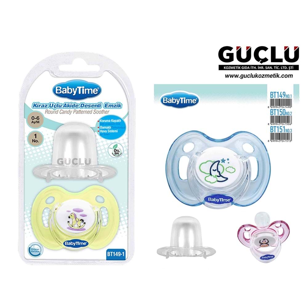 BABYTİME EMZİK AKIDE G. D. SİLİKON KİRAZ U. KORUY.KAP BT151-3*18Lİ