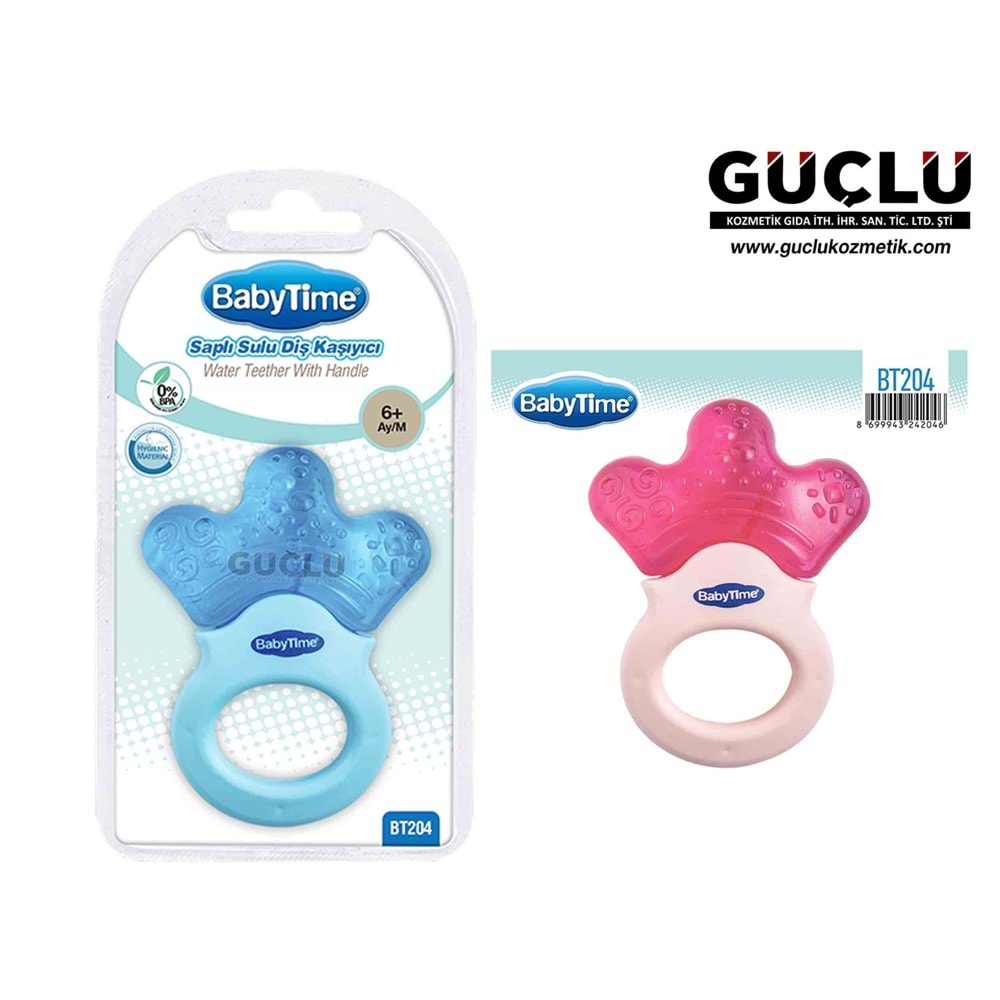BABYTİME DİŞ KAŞIYICI SAPLI SULU BT204*24LÜ