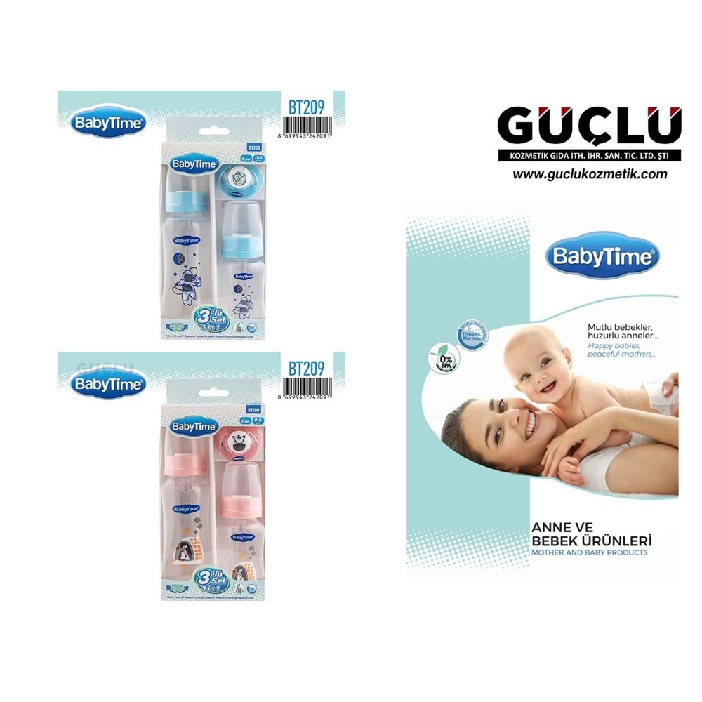 BABYTİME BİBERON (PP) ÜÇLÜ SET BT209*6LI