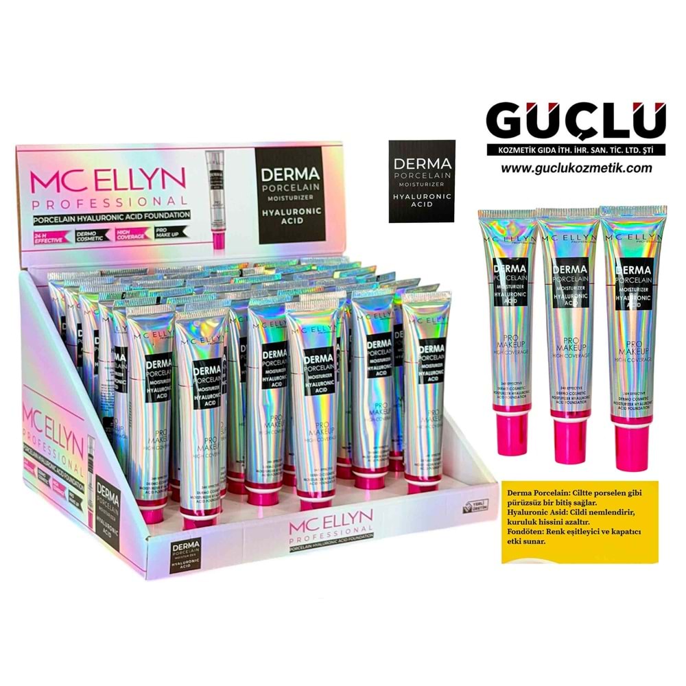MC ELLYN FONDÖTEN DERMA PORCELAIN HYALURURONIC ASID 1-2-3 0852*36LI