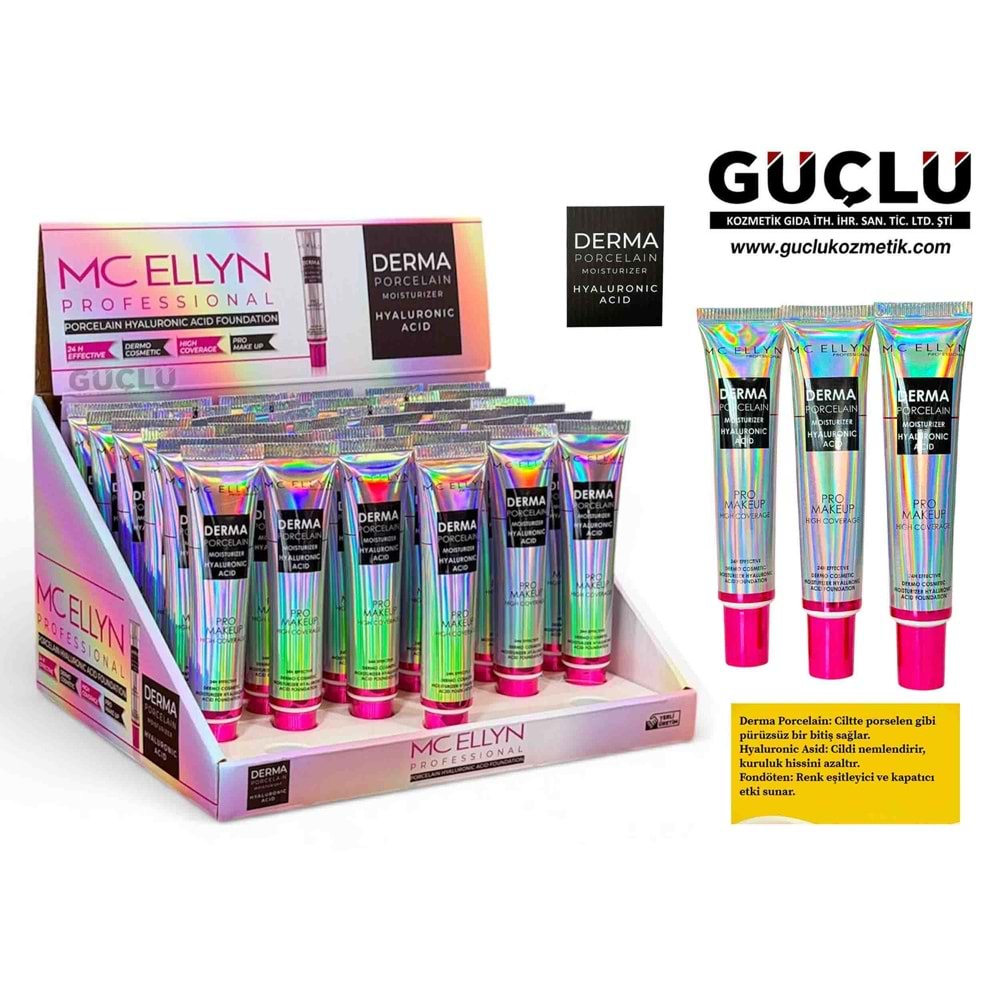 MC ELLYN FONDÖTEN DERMA PORCELAIN HYALURURONIC ASID NO:2 0852*36LI