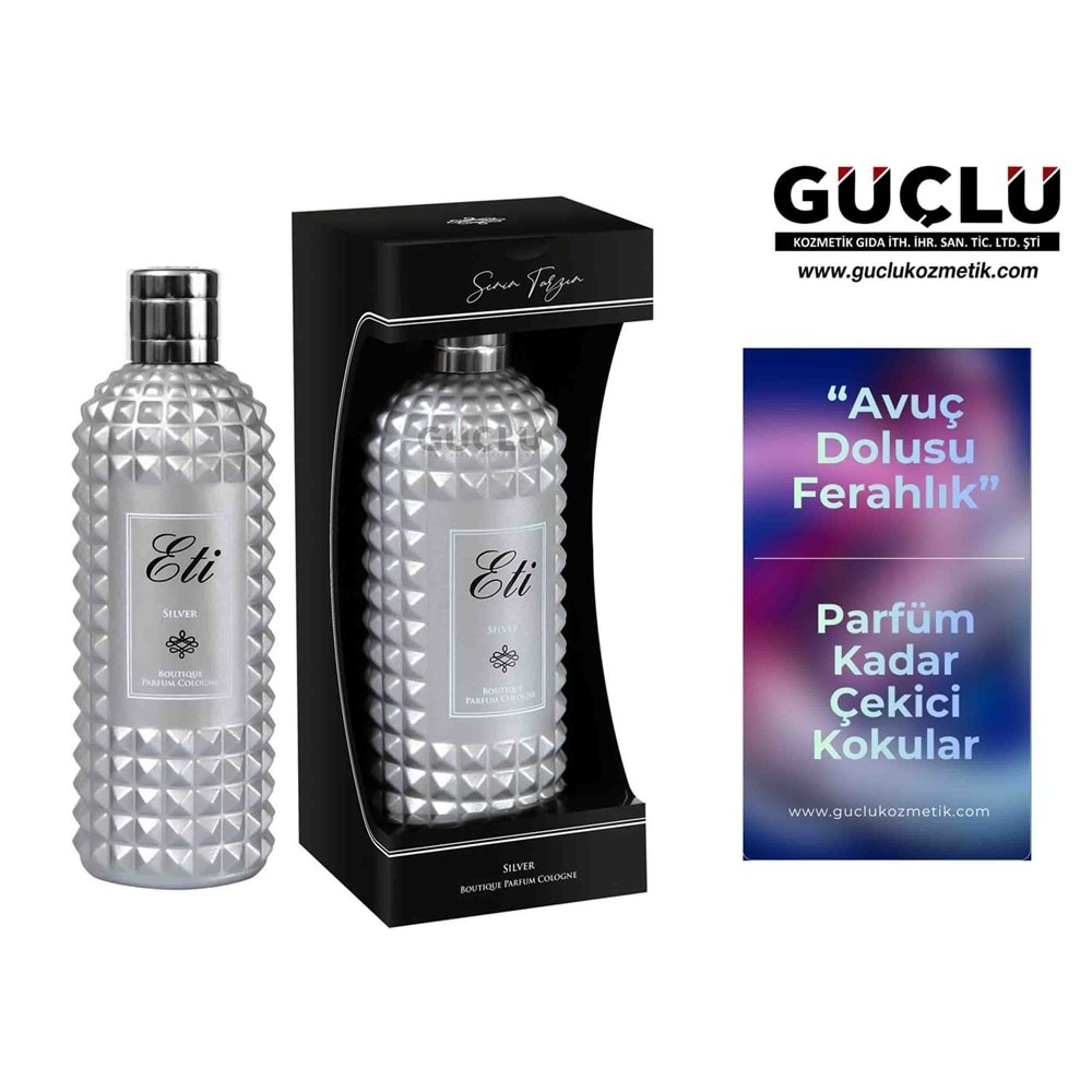 ETİ KOLONYA BUTİK 300ML CAM Ş. SILVER 502*12Lİ