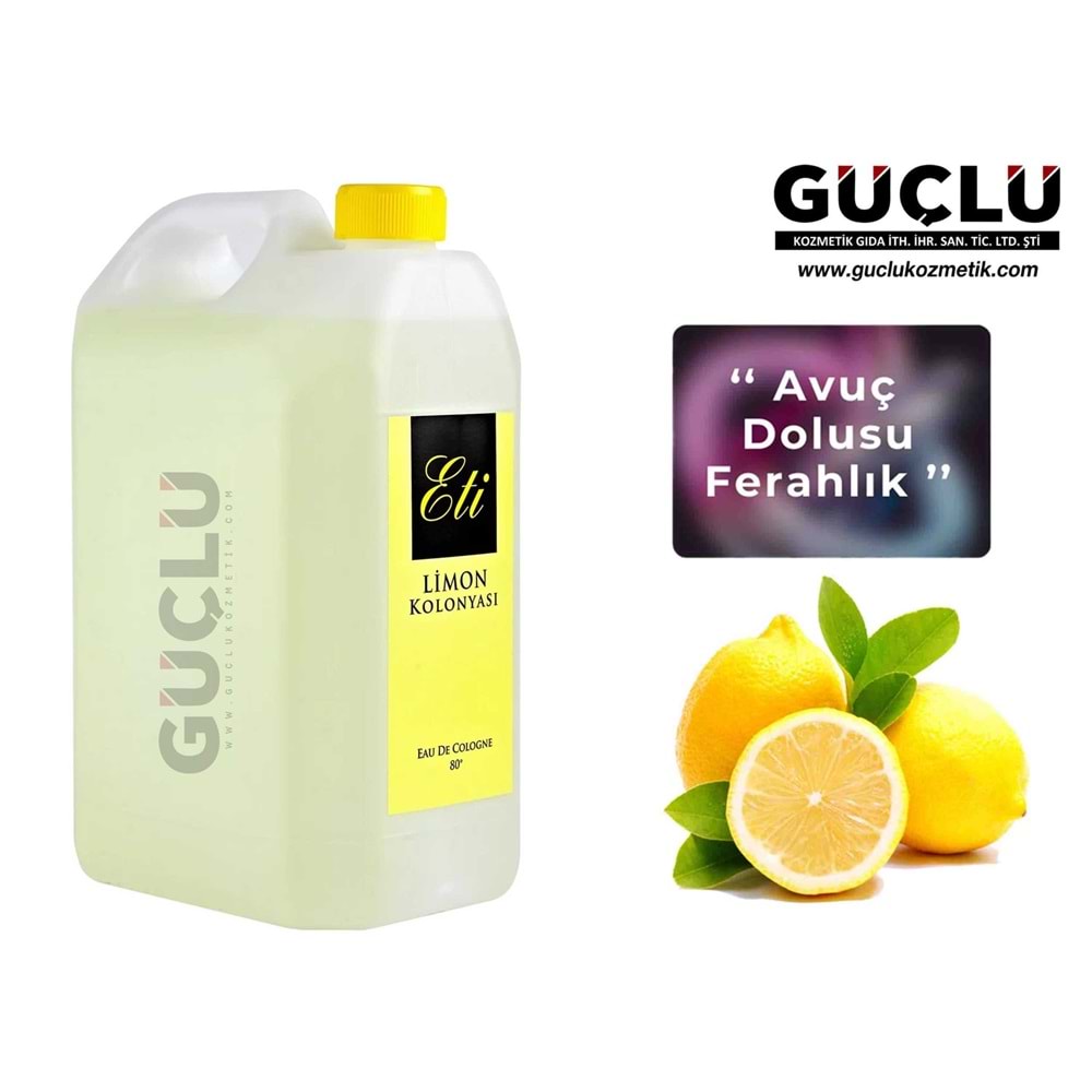 ETİ KOLONYA 5LT BİDON LİMON 80CC 707*4LÜ