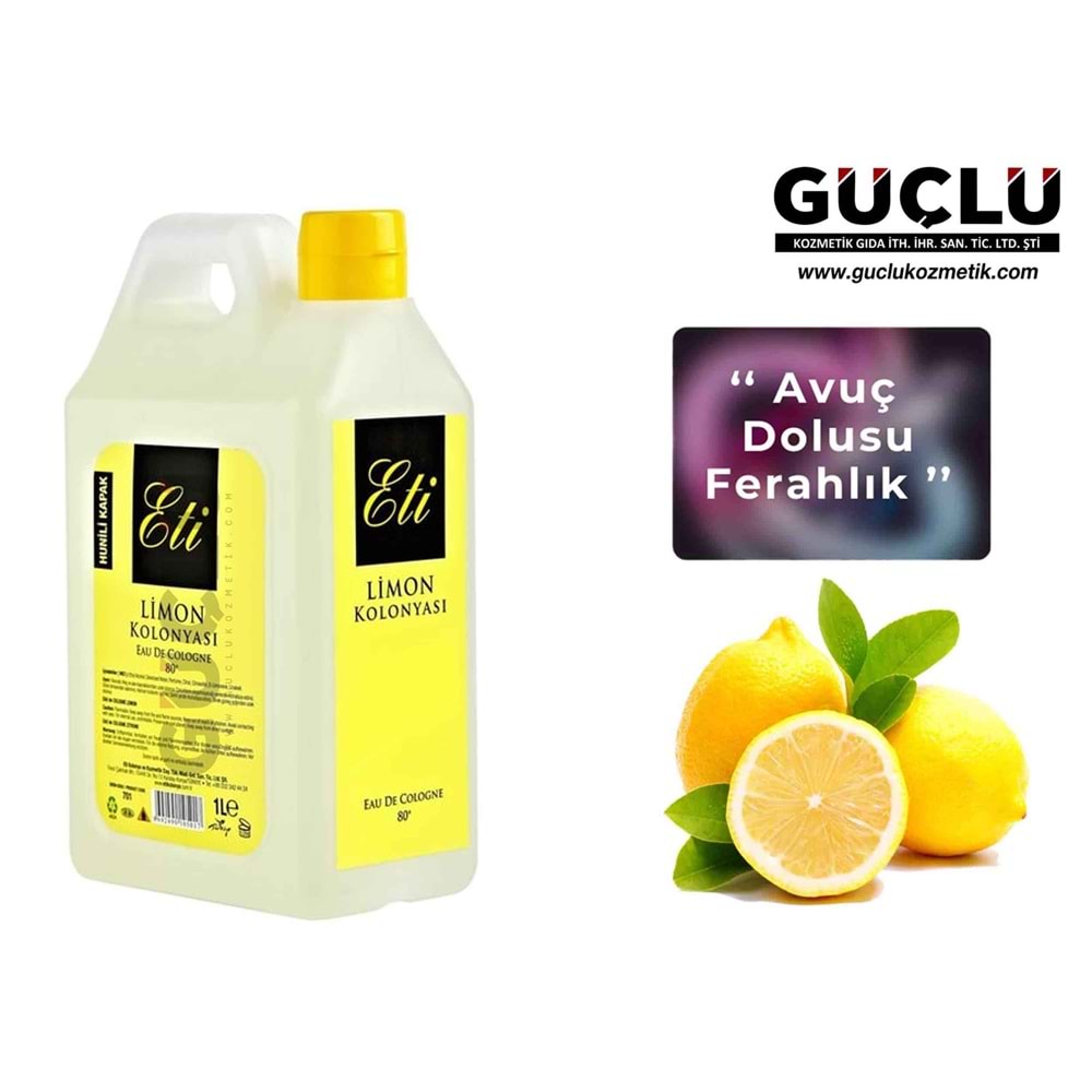ETİ KOLONYA 1LT BİDON LİMON 80CC 701*12Lİ