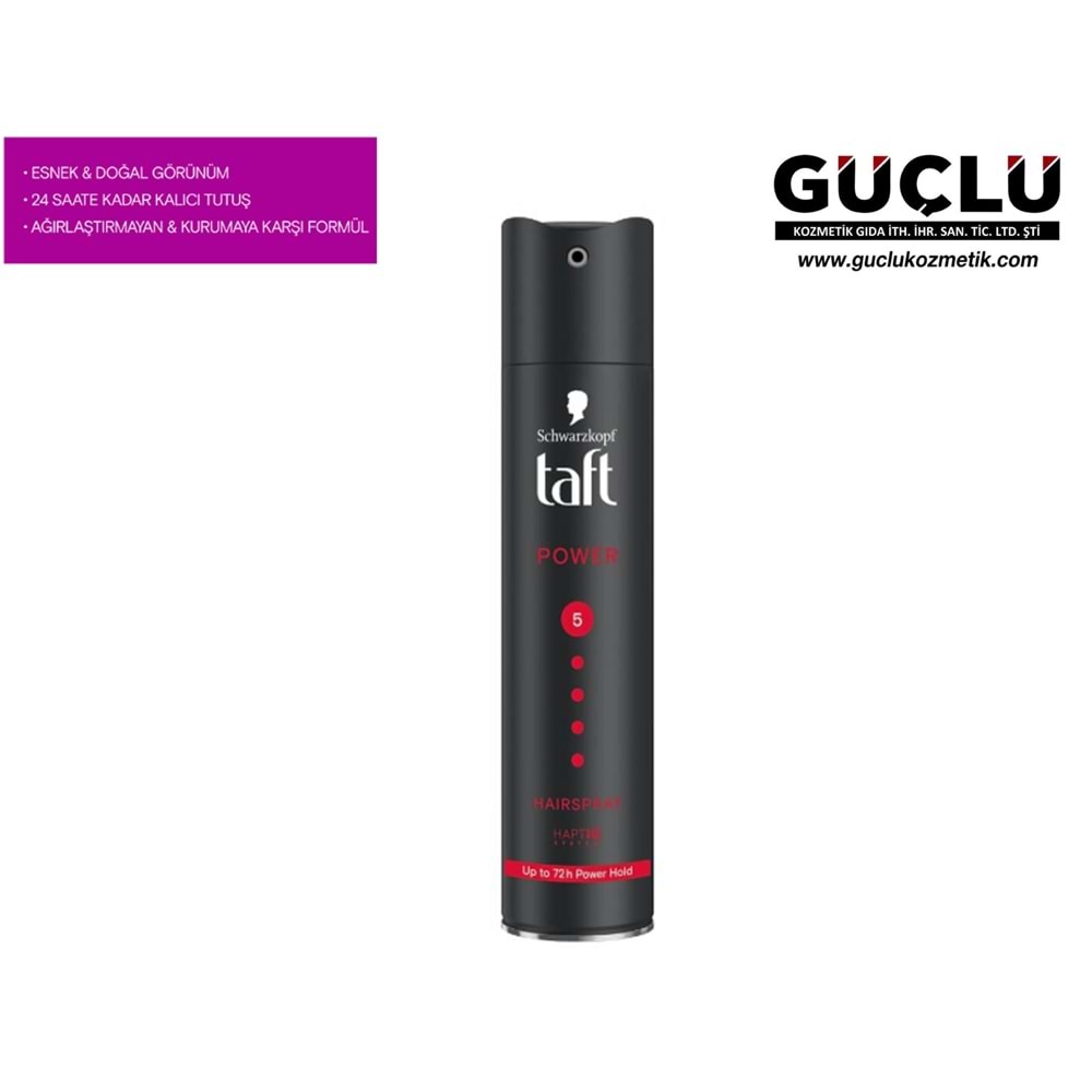 TAFT SAÇ SPREYİ 250ML POWER HOLD*10LU