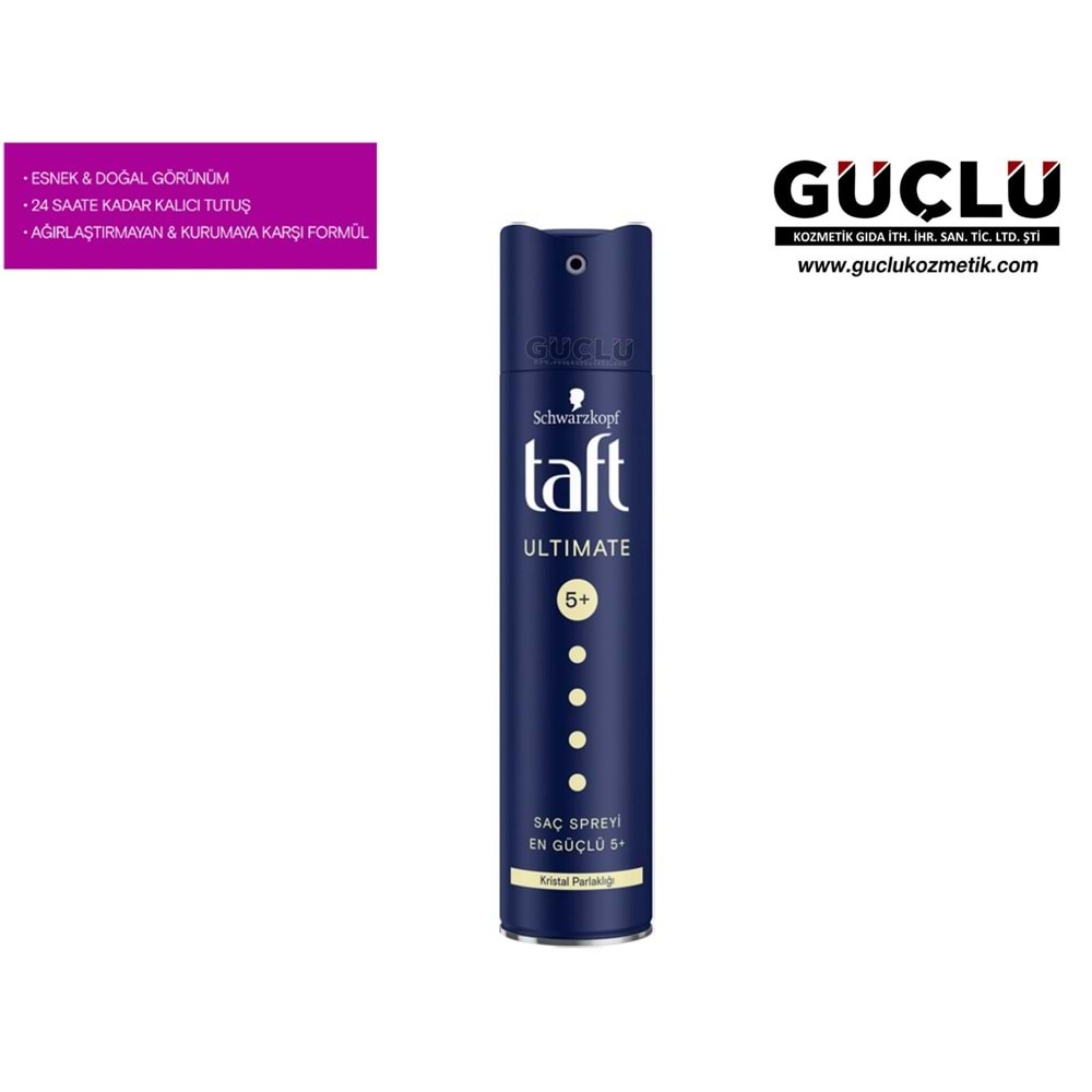 TAFT SAÇ SPREYİ 250ML ULTIMATE KRİSTAL P*10LU
